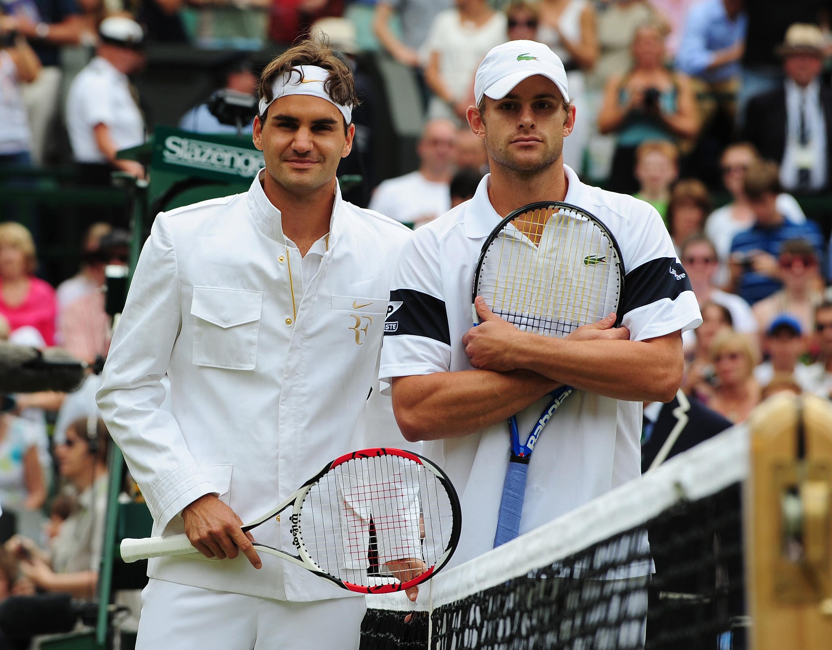 Federer and Roddick faced off in four grand slam finals (Owen Humphreys/PA)