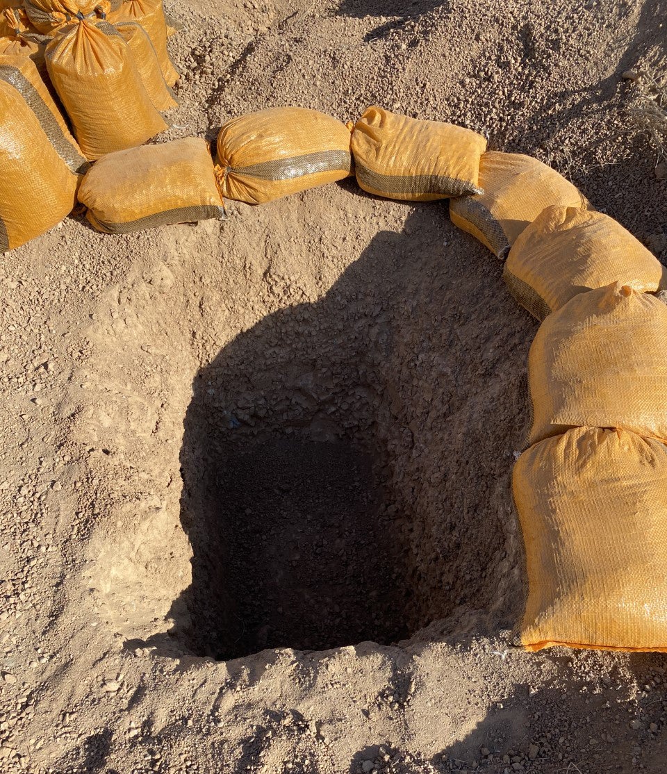 The site in Laylan where the explosives are placed before being destroyed