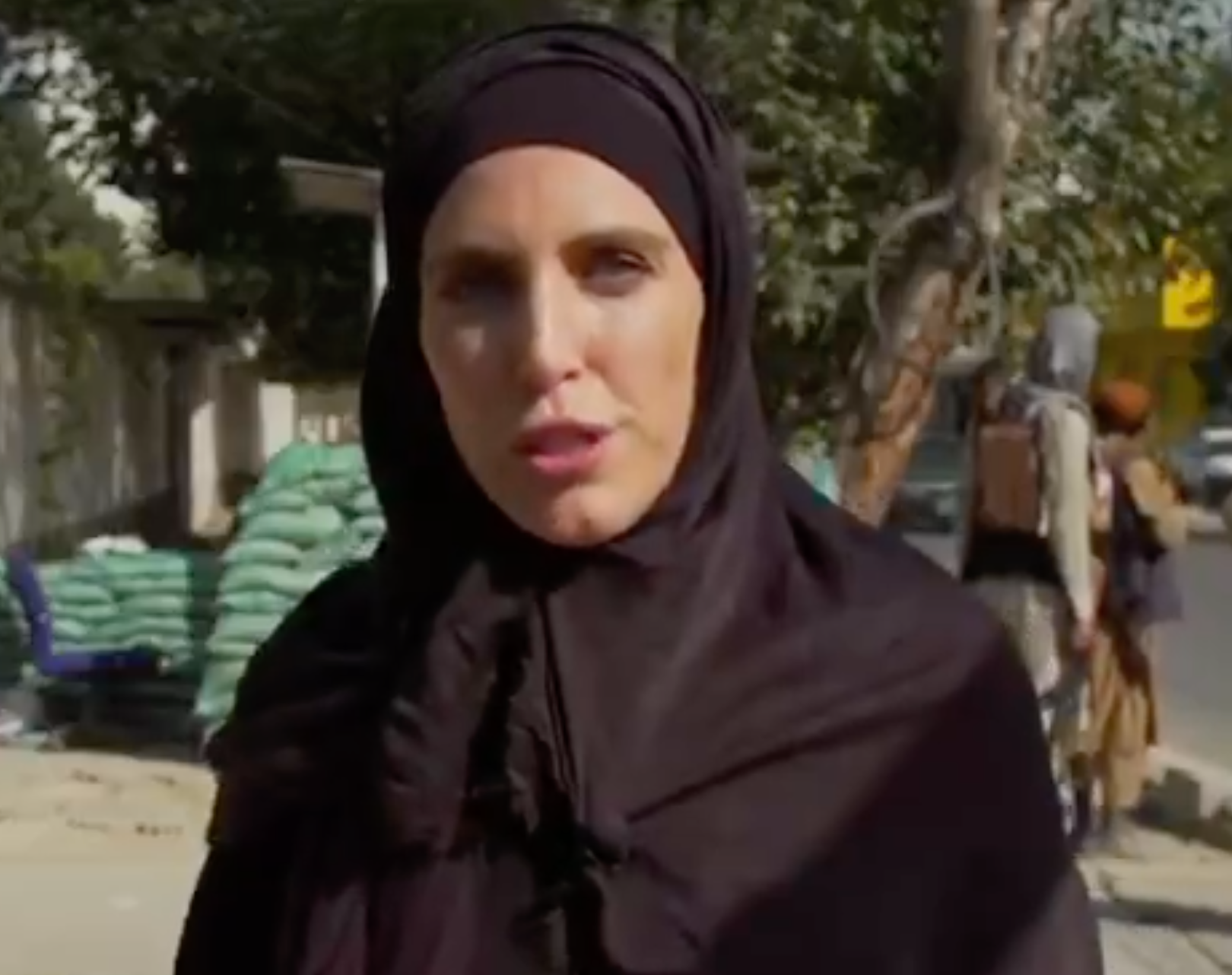 ‘Stand to the side’: Taliban order female CNN reporter to get out of their way