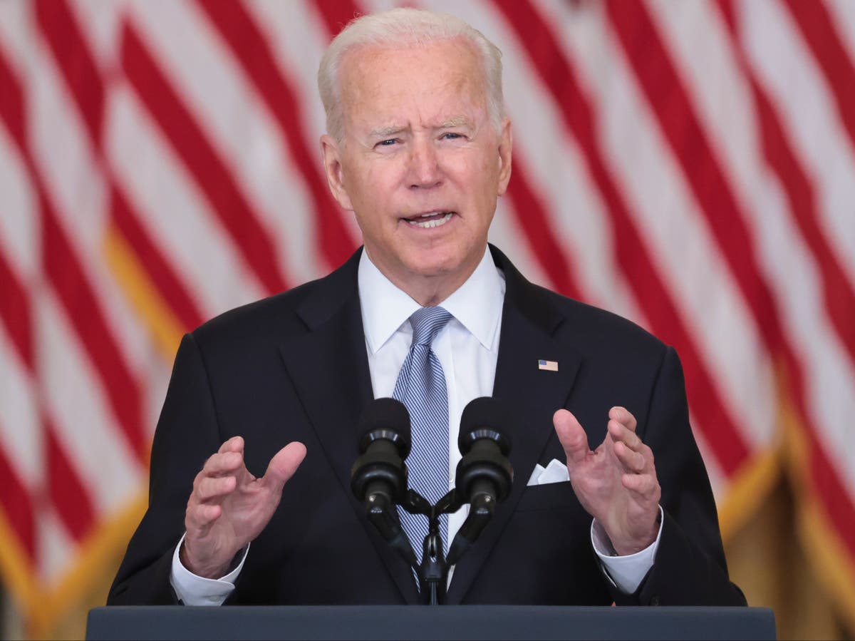 Biden news &ndash; live: President criticised for blaming Afghanistan officials and Trump as he stands by withdrawal