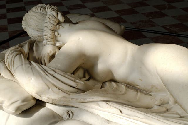 <p>The ‘Sleeping Hermaphroditus’ of the Louvre is seen differently from every angle </p>