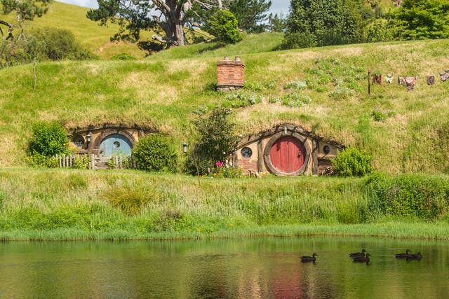 <p>The animal probably didn’t live in hobbit holes like these at a filmset in New Zealand </p>