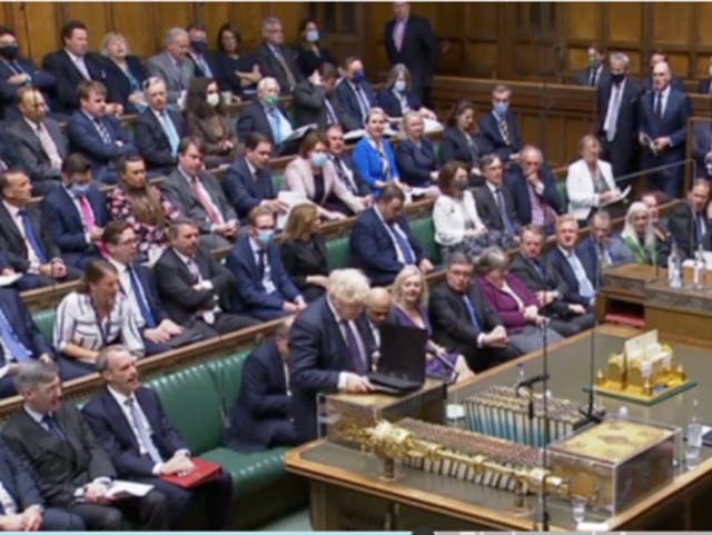 <p>Many MPs did not wear masks for Wednesday’s debate</p>