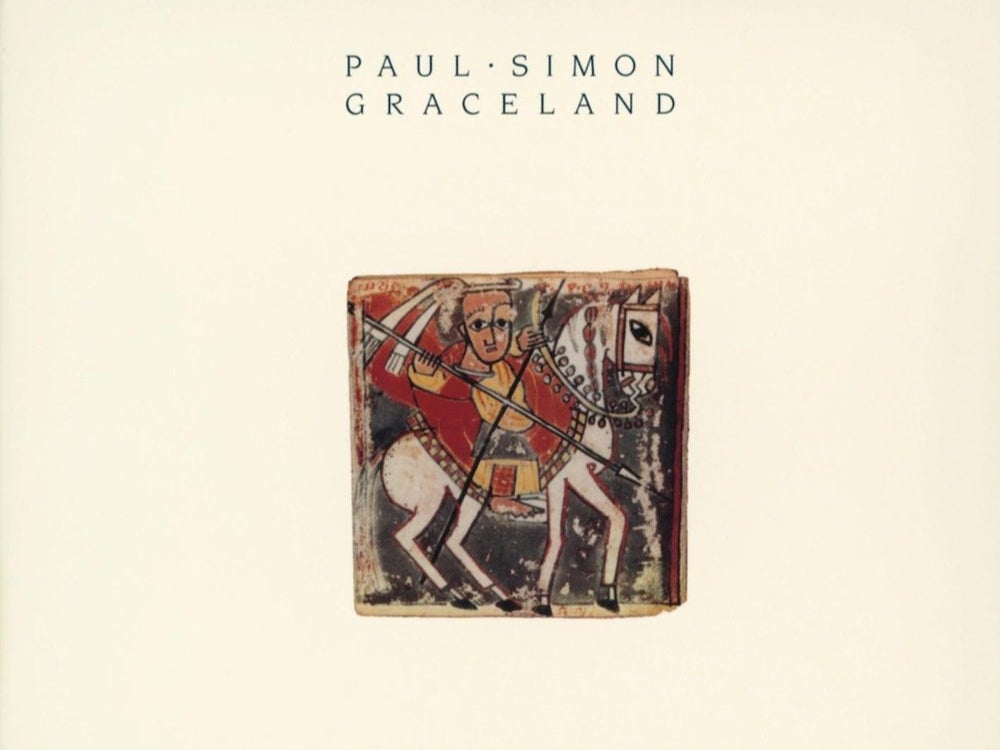 Under African skies: The cover art for ‘Graceland’, featuring an Ethiopian Christian icon