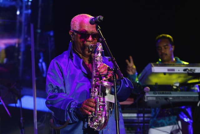 <p>The musician performing at the 11th Annual Jazz In The Gardens Music Festival, Miami, in March 2016 </p>