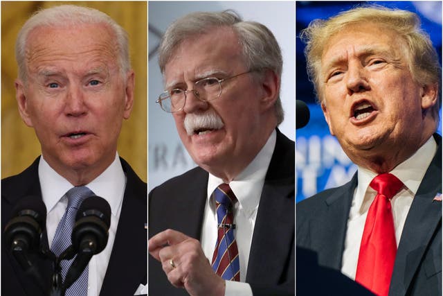 <p>John Bolton criticized both President Joe Biden and former President Donald Trump for their positions on Afghanistan withdrawal. </p>