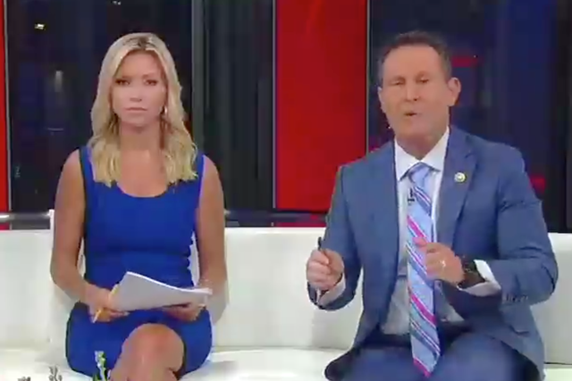 <p>Fox & Friends hosts Brian Kilmeade and Ainsley Earhardt were accused of spreading ‘insanely irresponsible’ Covid information</p>