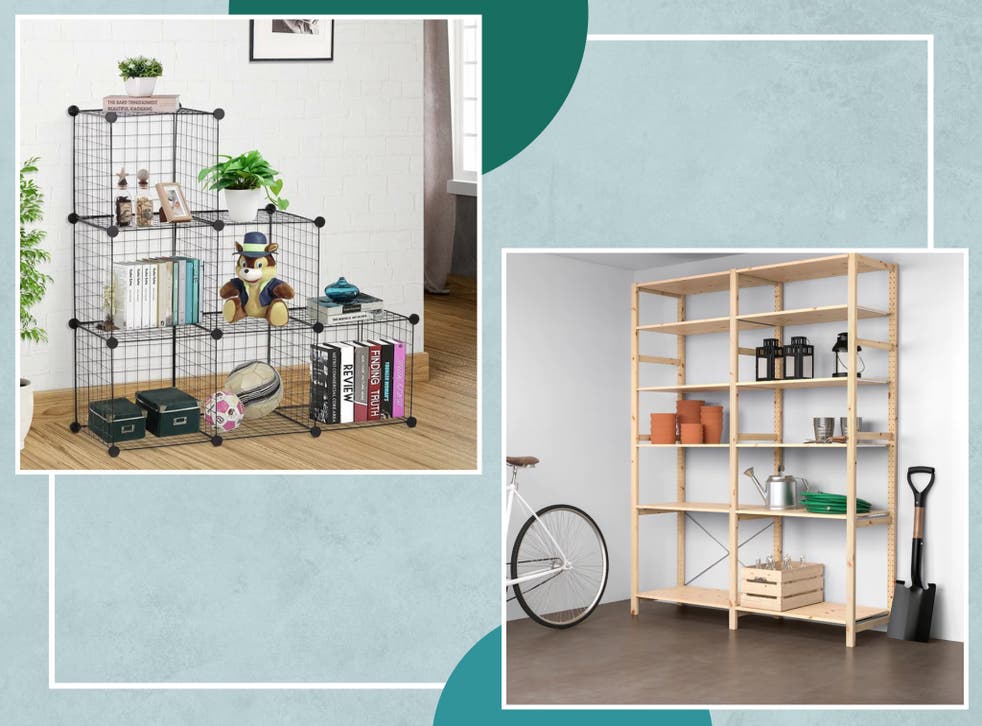 Best Modular Shelving Units Wooden Bamboo And Aluminium Designs The Independent - Small Wall Hung Shelving Unit