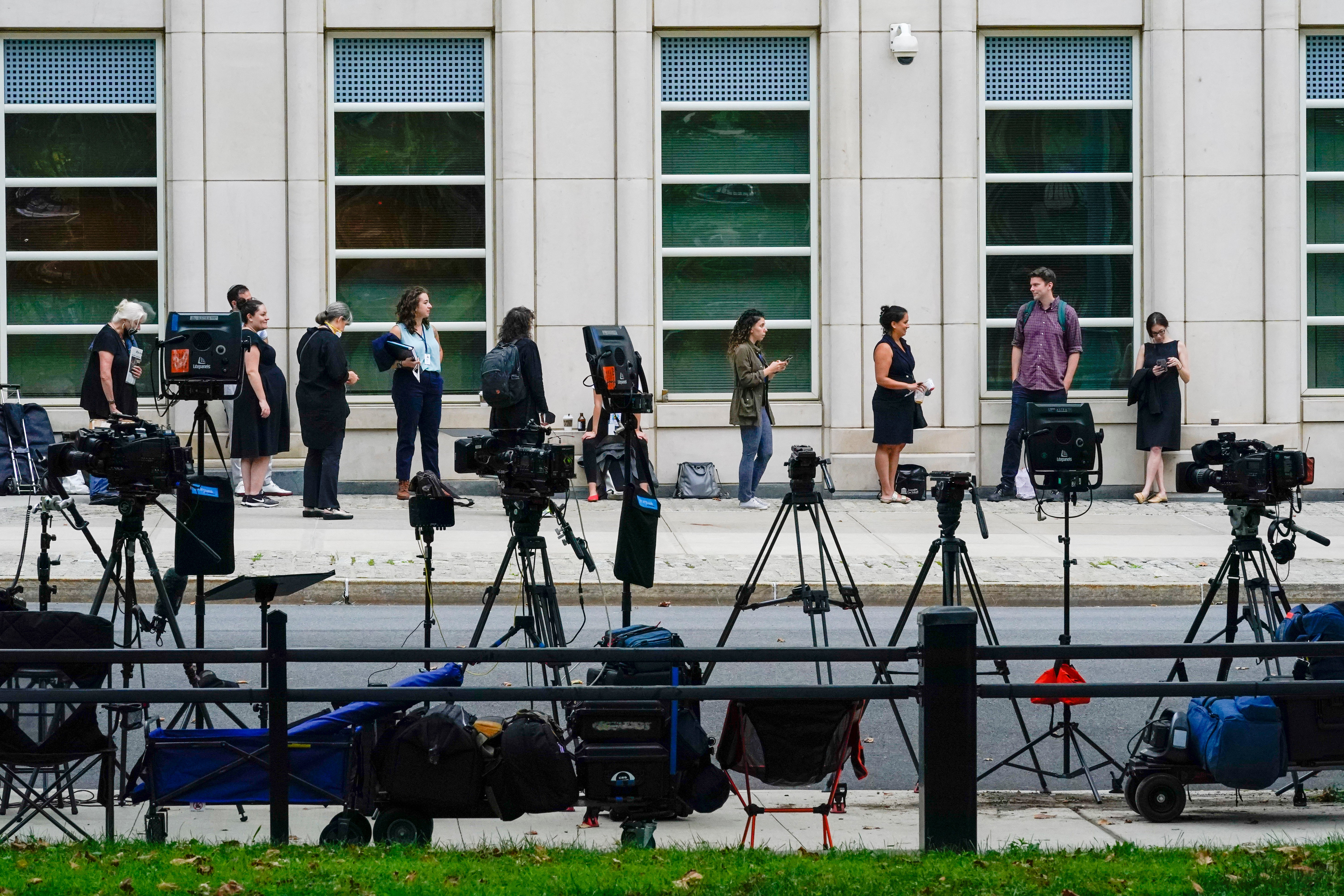 Outside Brooklyn Federal Court on Wednesday