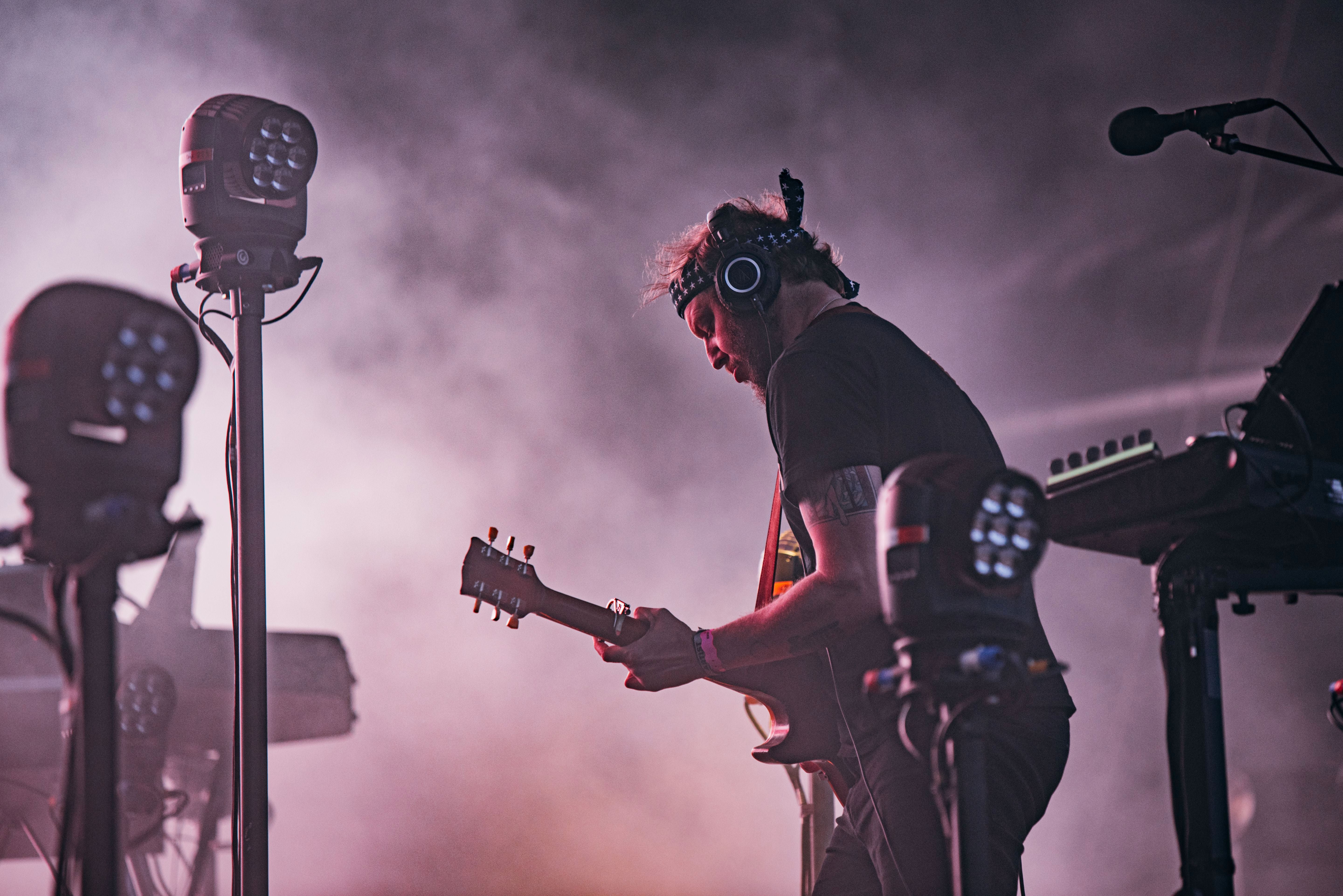 Justin Vernon (L) known as Bon Iver of Big Red Machine Band