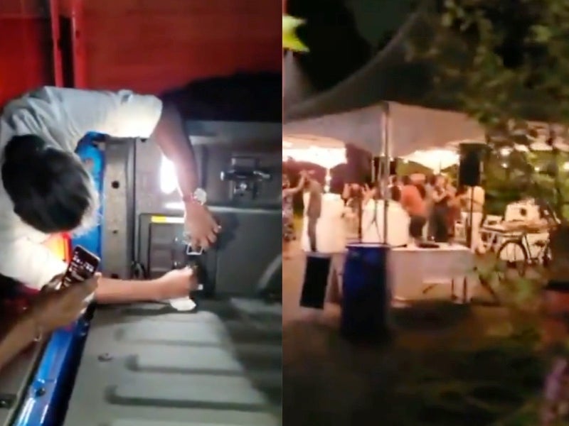 <p>Two Ford engineers use truck to power wedding after power outage</p>