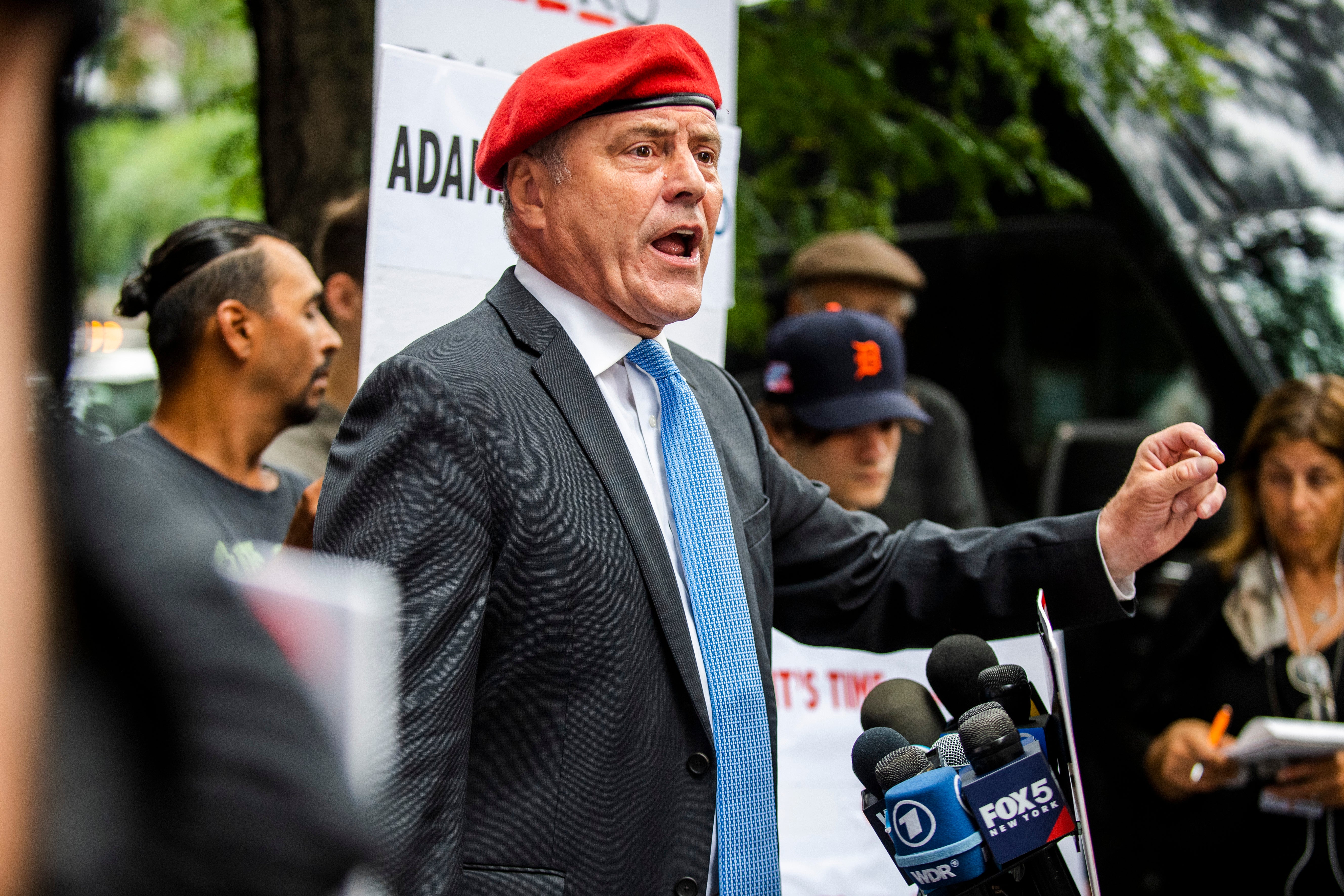 On 4 August, New York City’s Republican mayoral candidate Curtis Sliwa joined a protest demanding the resignation of Governor Andrew Cuomo, whom the Guardian Angels founder has called his ‘nemesis’.