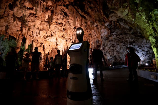 Greece Cave Robot