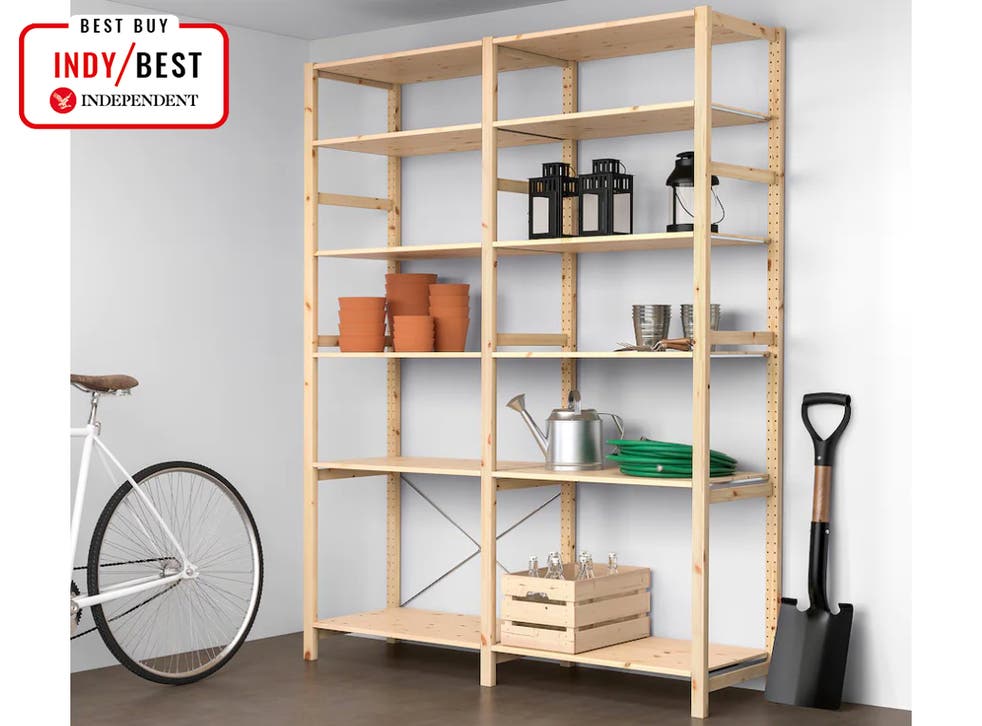 Best Modular Shelving Units Wooden, Tall Pine Cupboard With Shelves Ikea