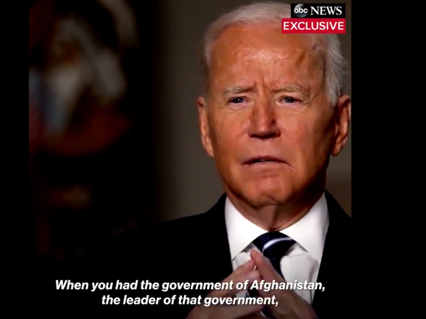 <p>US President Joe Biden in an interview with ABC News on Wednesday</p>