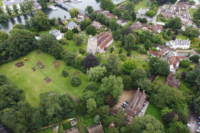 <p>Evidence of the ‘lost’ monastery was uncovered at Holy Trinity Church in Cookham</p>