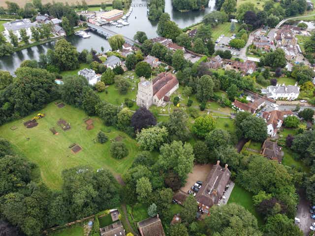 <p>Evidence of the ‘lost’ monastery was uncovered at Holy Trinity Church in Cookham</p>