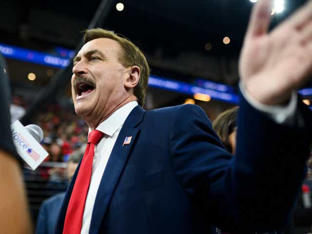 <p>File photo: Mike Lindell, CEO of My Pillow, is facing several lawsuits over his election lies</p>