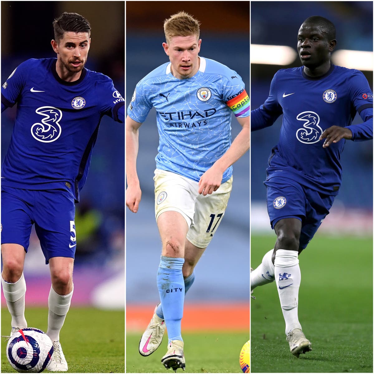 Jorginho, Kevin De Bruyne and N’Golo Kante shortlisted for men’s UEFA award