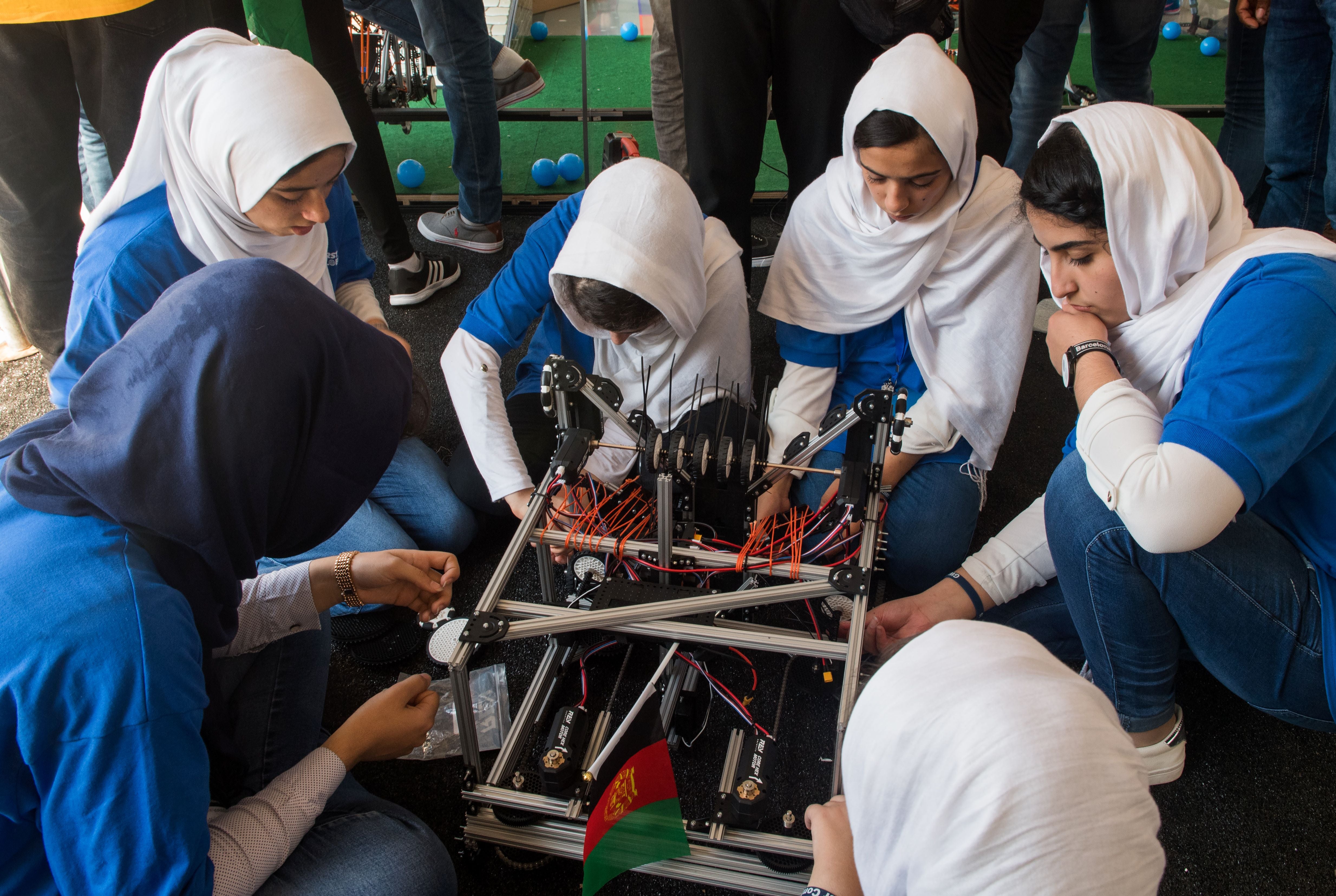 The all-girl robotics team have won international competitions