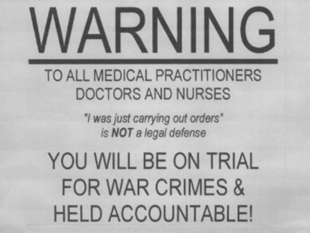 <p>One hate-mail leaflet that was hand-delivered to a GP practice in London recently </p>