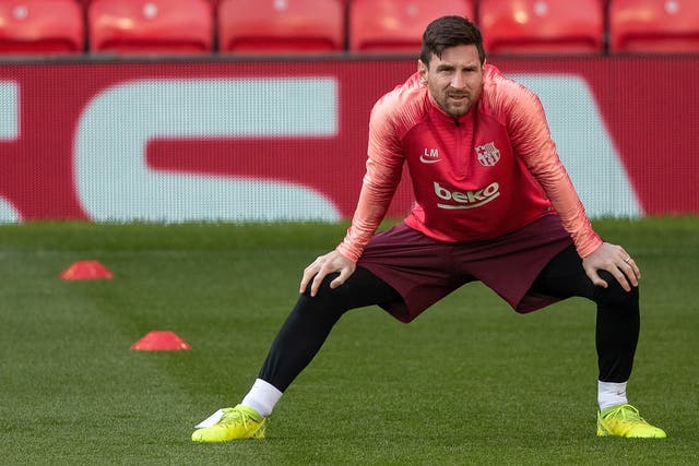 Lionel Messi trained with PSG (Ian Hodgson/PA)