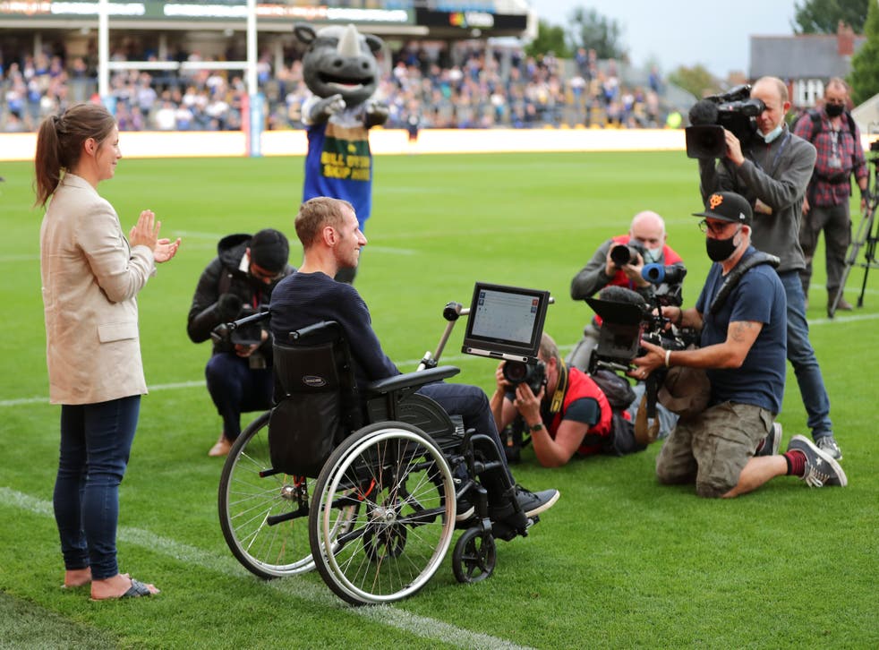 Rob Burrow was the guest of honour at Headingley (Richard Sellers/PA)