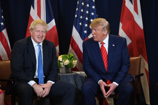 <p>Former president Donald Trump and Boris Johnson shared a chat about how gallbladders work, according to Stephanie Grisham </p>