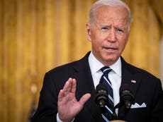 Biden news – live: President threatened with impeachment if any Afghan aides left behind ahead of TV address