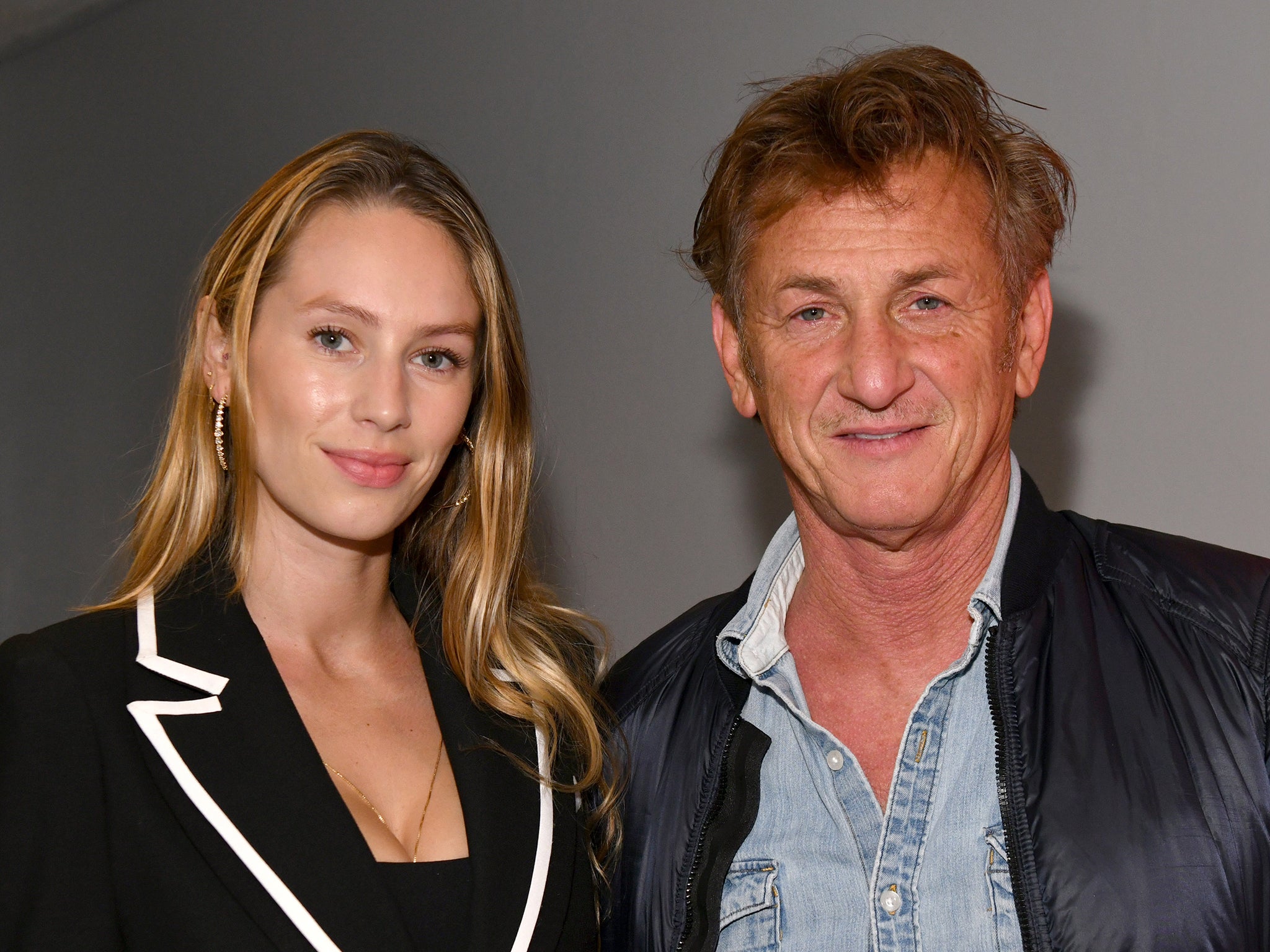 Dylan Penn and her father Sean at an event for ‘Flag Day'