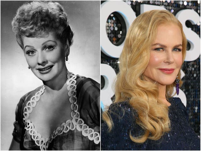 <p>Kidman will portray Lucille Ball (left) in ‘Being the Ricardos'</p>