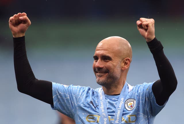 Pep Guardiola’s Manchester City won the Premier League title last season (Carl Recine/PA).