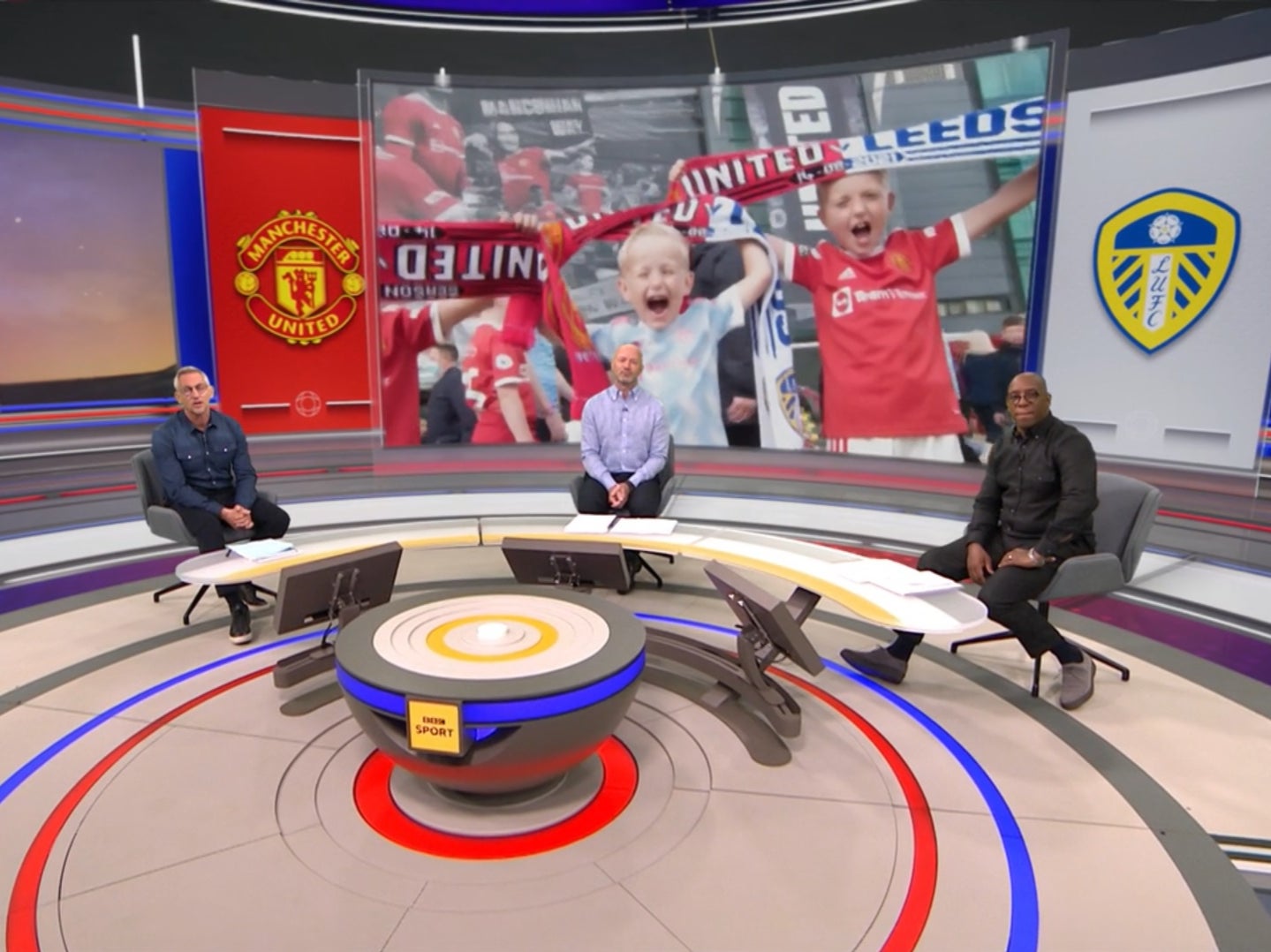 Gary Lineker, Alan Shearer and Ian Wright on last week’s ‘Match of the Day’