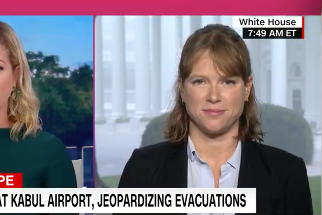 <p>Kate Bedingfield on CNN. </p>