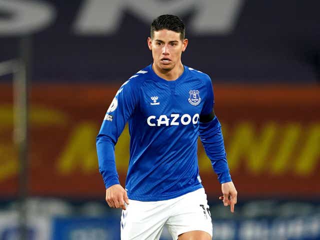 James Rodriguez has been with Everton since September last year (Jon Super/PA).