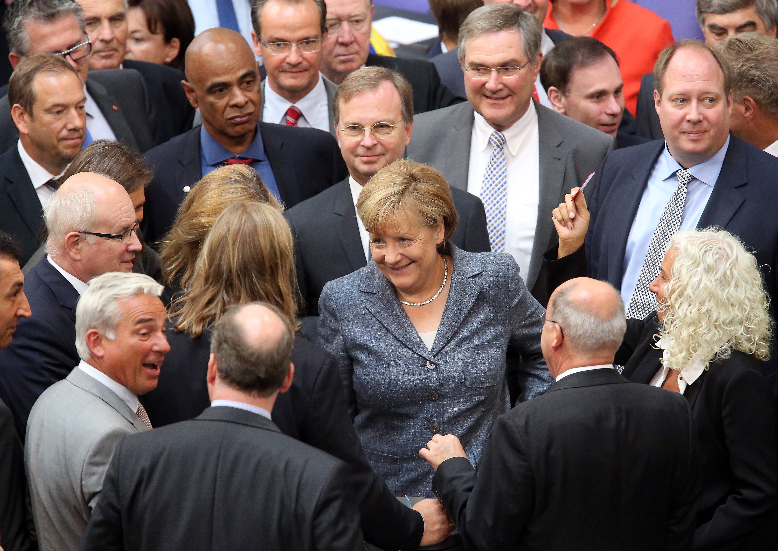 German parliament votes on the third bailout package for Greece in 2015