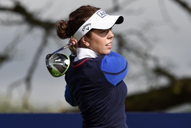 <p>England’s Georgia Hall claimed a share of the halfway lead in Carnoustie </p>