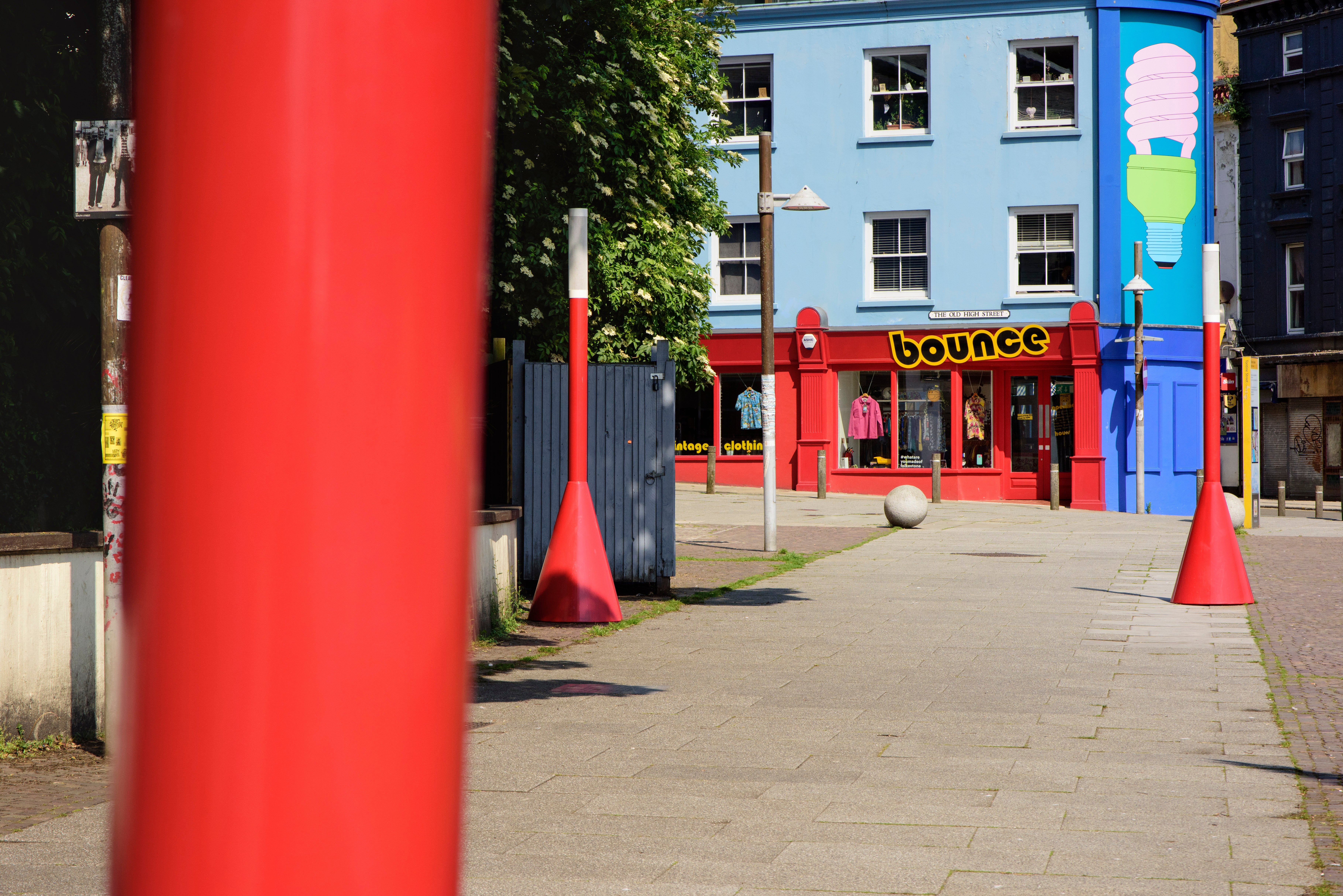 Public artworks sit alongside Folkestone’s vintage shops