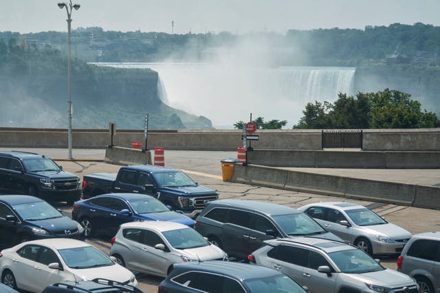 <p>The US-Canada border at the Rainbow Bridge in Niagara Falls, Ontario will remain closed until at least September 21</p>