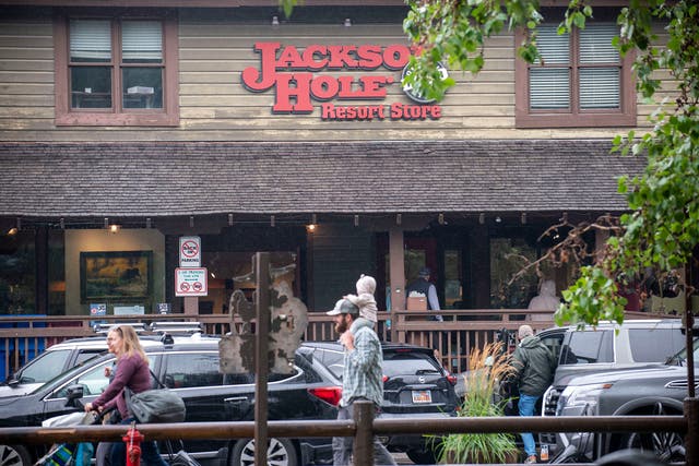 <p>This 18 August 2021 shows the Jackson Hole Resort Store downtown Jackson, Wyo. The outdoor clothing and gear company Patagonia has decided to quit supplying Jackson Hole Mountain Resort with its products, fallout from the resort owner Jay Kemmerer's support of the House Freedom Caucus.</p>