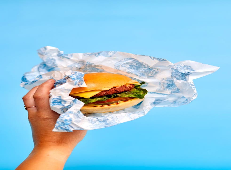 <p>Leon’s LOVe burger, one of the chain’s ‘carbon neutral’ burgers</p>