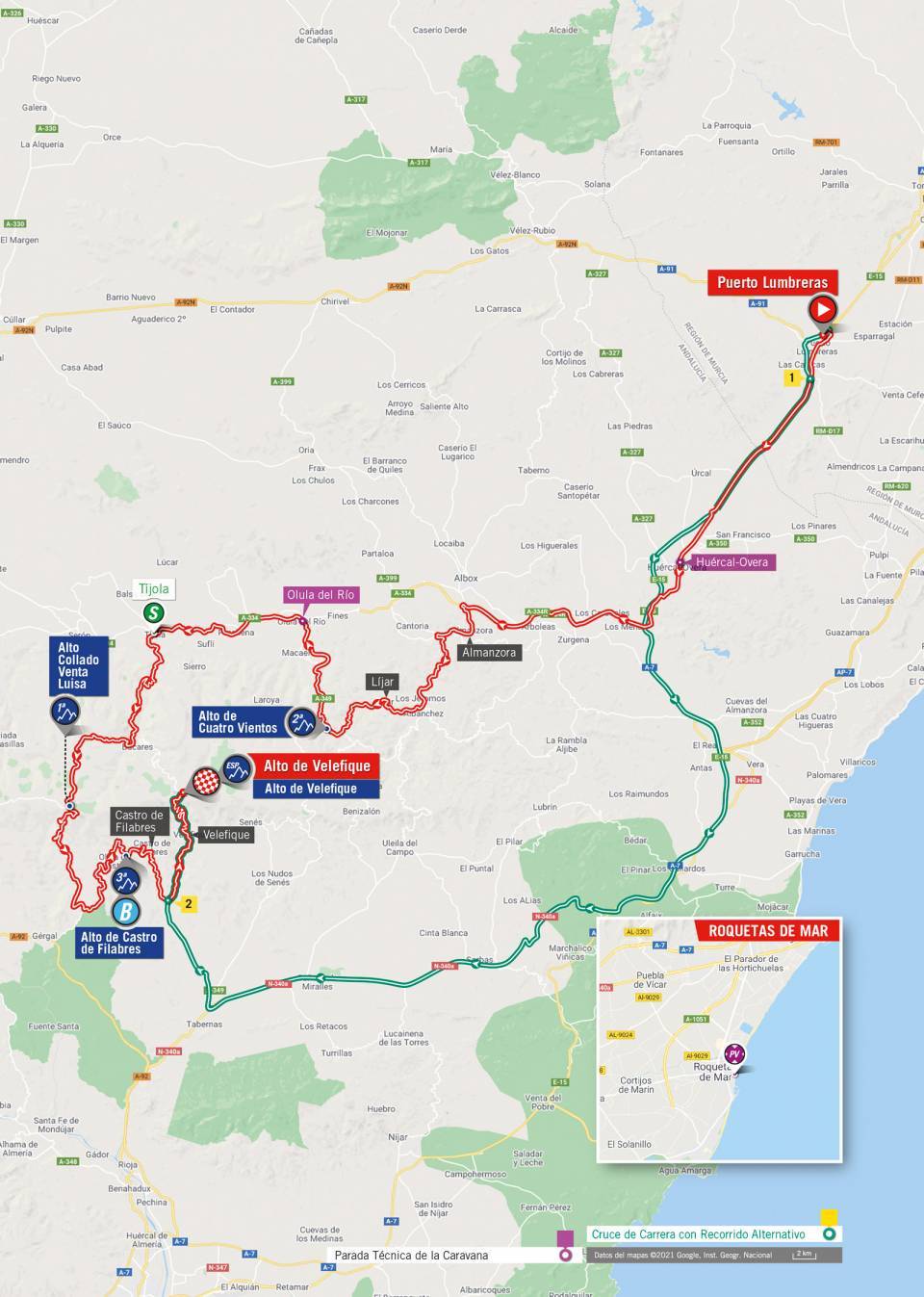 La Vuelta a Espana 2023 – stage 9 map