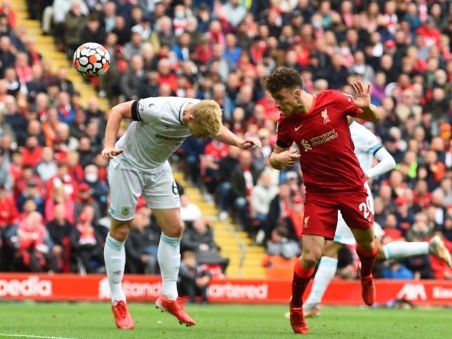 Jota opened the scoring for Liverpool in the first half