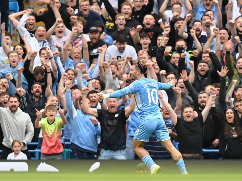 Grealish netted his first Manchester City goal against Norwich on Saturday afternoon