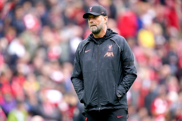 There was frustration for Jurgen Klopp despite the 2-0 win over Burnley (Mike Egerton/PA)