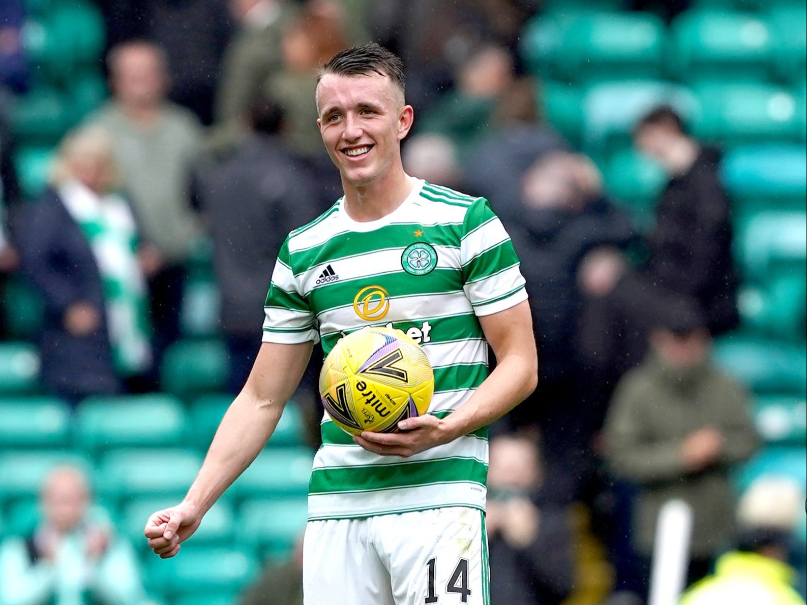 Celtic’s hat-trick hero David Turnbull praised by Ange Postecoglou (Andrew Milligan/PA)