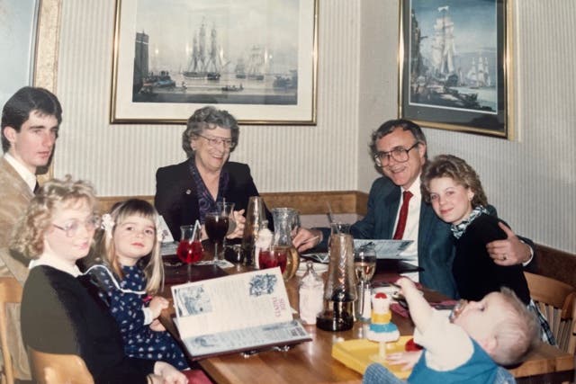 <p>Clark Allen, pictured with some of his children, died at age 84 in a Florida assisted living home after contracting Covid - despite being fully vaccinated</p>