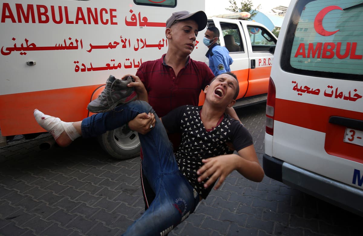 Israel strikes Gaza after violent protests along border