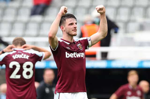 <p>Declan Rice has been linked with a move to Manchester United or Chelsea </p>