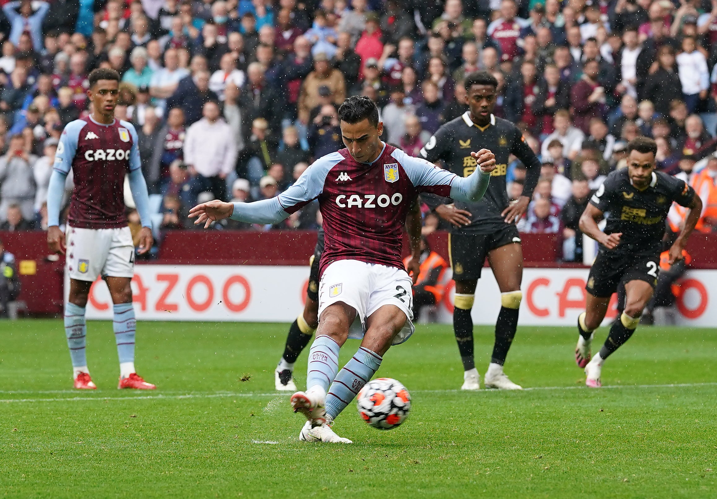 Anwar El Ghazi scored Aston Villa’s second with a penalty in their 2-0 win over Newcastle (David Davies/PA)